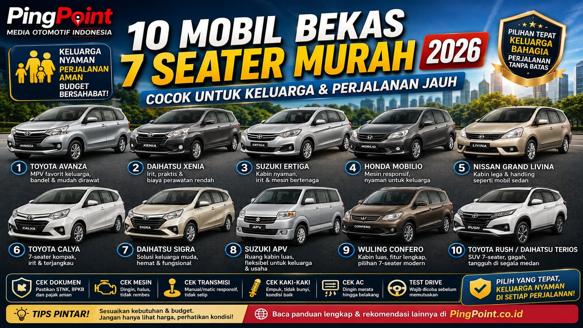 10 Mobil Bekas 7 Seater Murah 2026